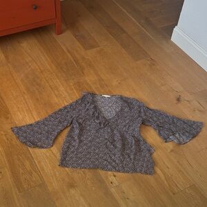 IRO Blue Leafed Patterned Blouse